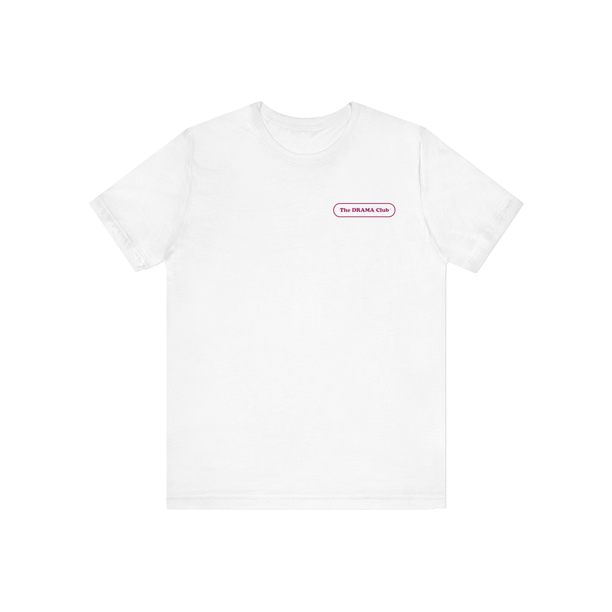 Front side view of DRAMA Club Tee on a transparent background