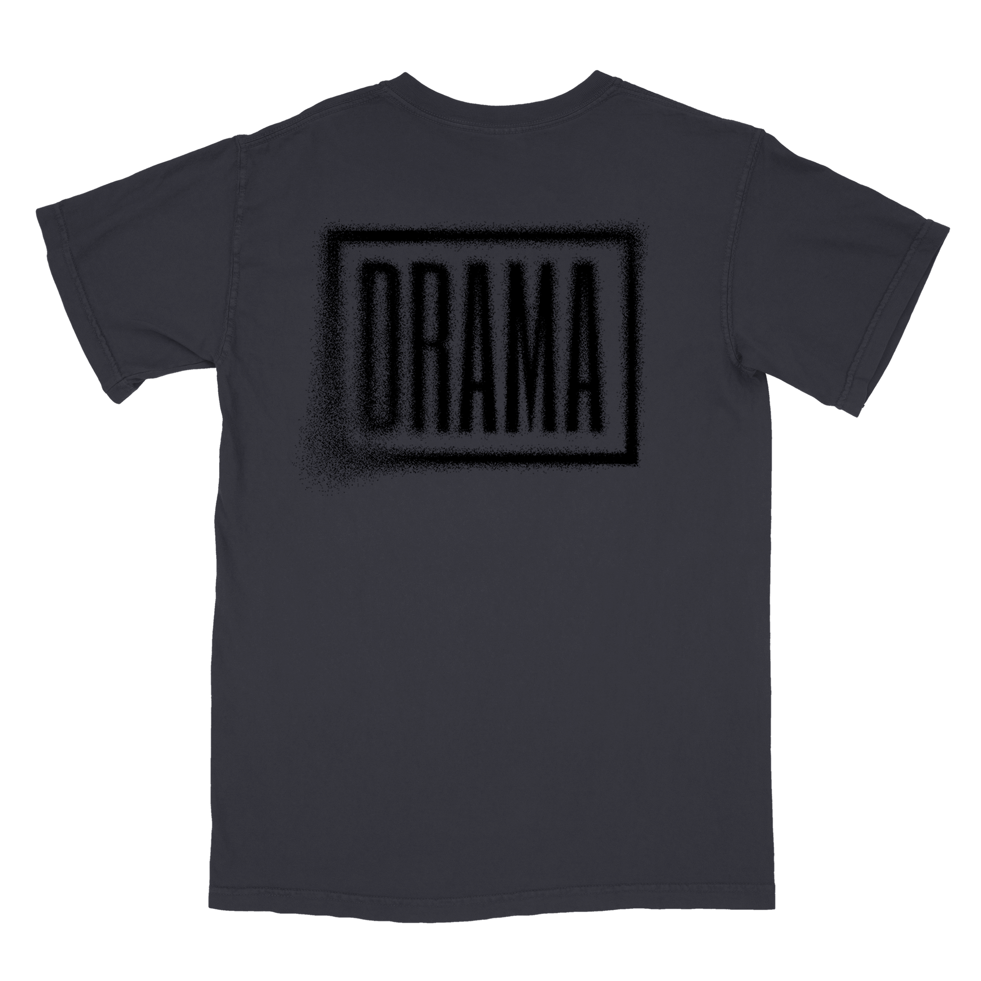 Back view of DRAMA Faded Rose Tee in Graphite