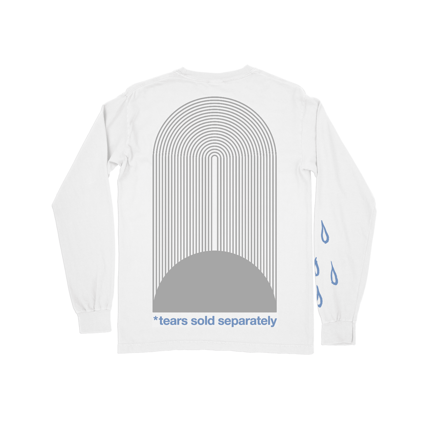 Back side view of DRAMA Tears Sold Separately Long Sleeve Tee