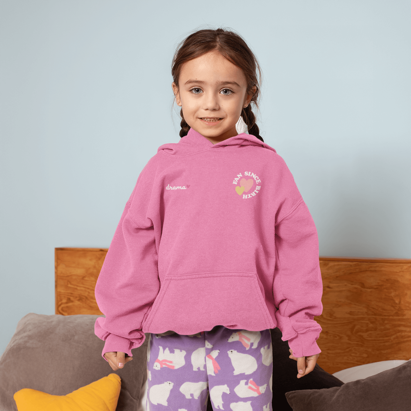 Toddler wearing DRAMA Fan Hoodie