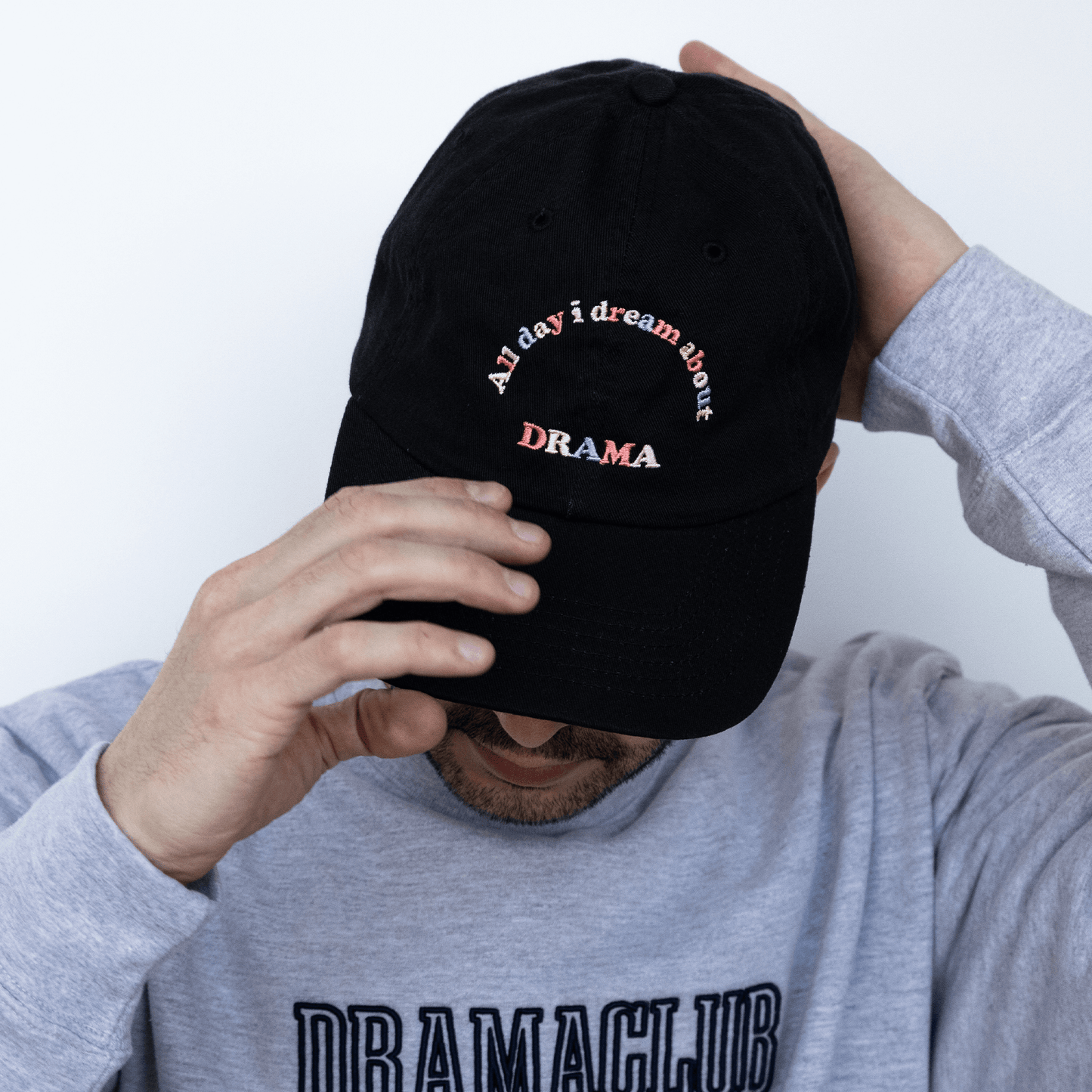 Nael wearing DRAMA All Day I Dream About DRAMA Hat