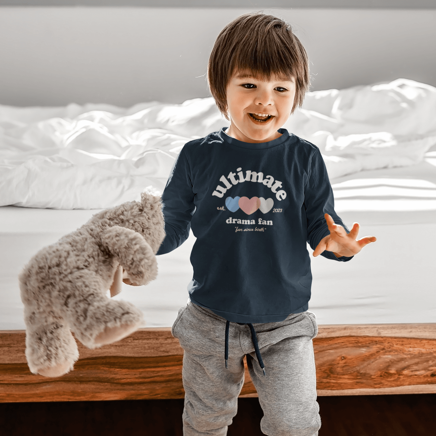 Toddler wearing DRAMA Fan Crewneck