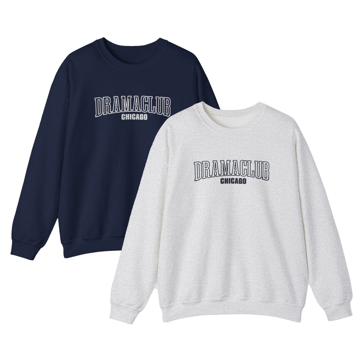 DRAMA CLUB Chicago Jersey de cuello redondo bordado - Gris