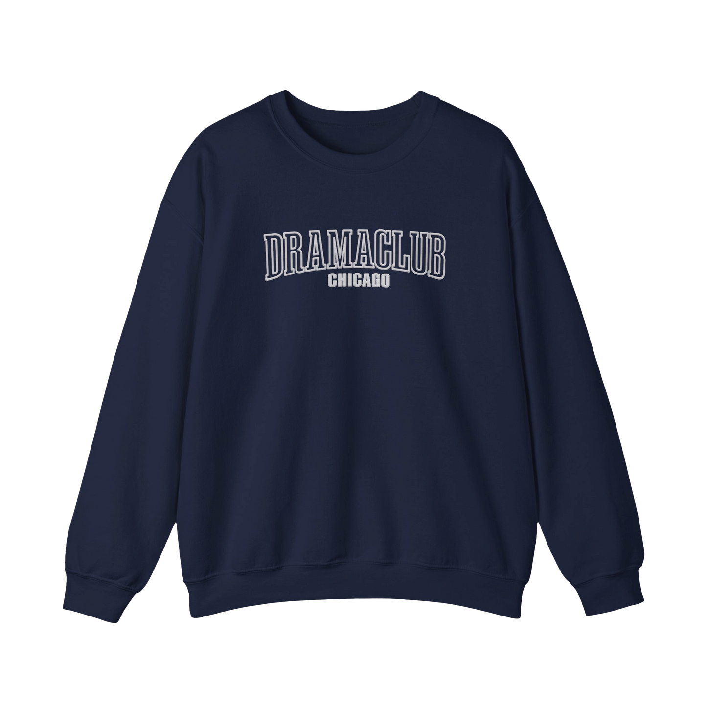 DRAMA CLUB Chicago Jersey de cuello redondo bordado - Gris