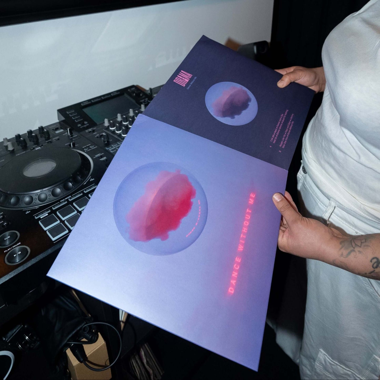 Via holding DRAMA Dance Without Me Vinyl