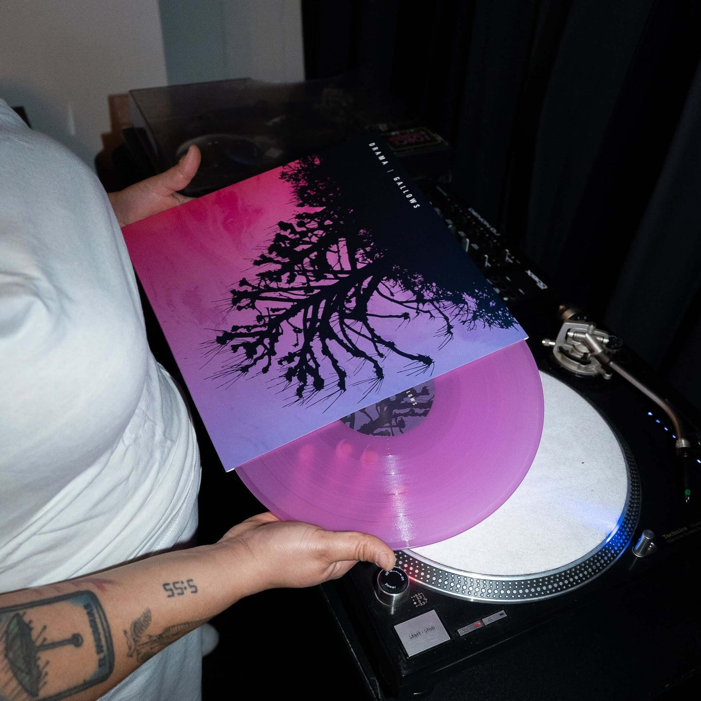 Via holding DRAMA Gallows LP Vinyl