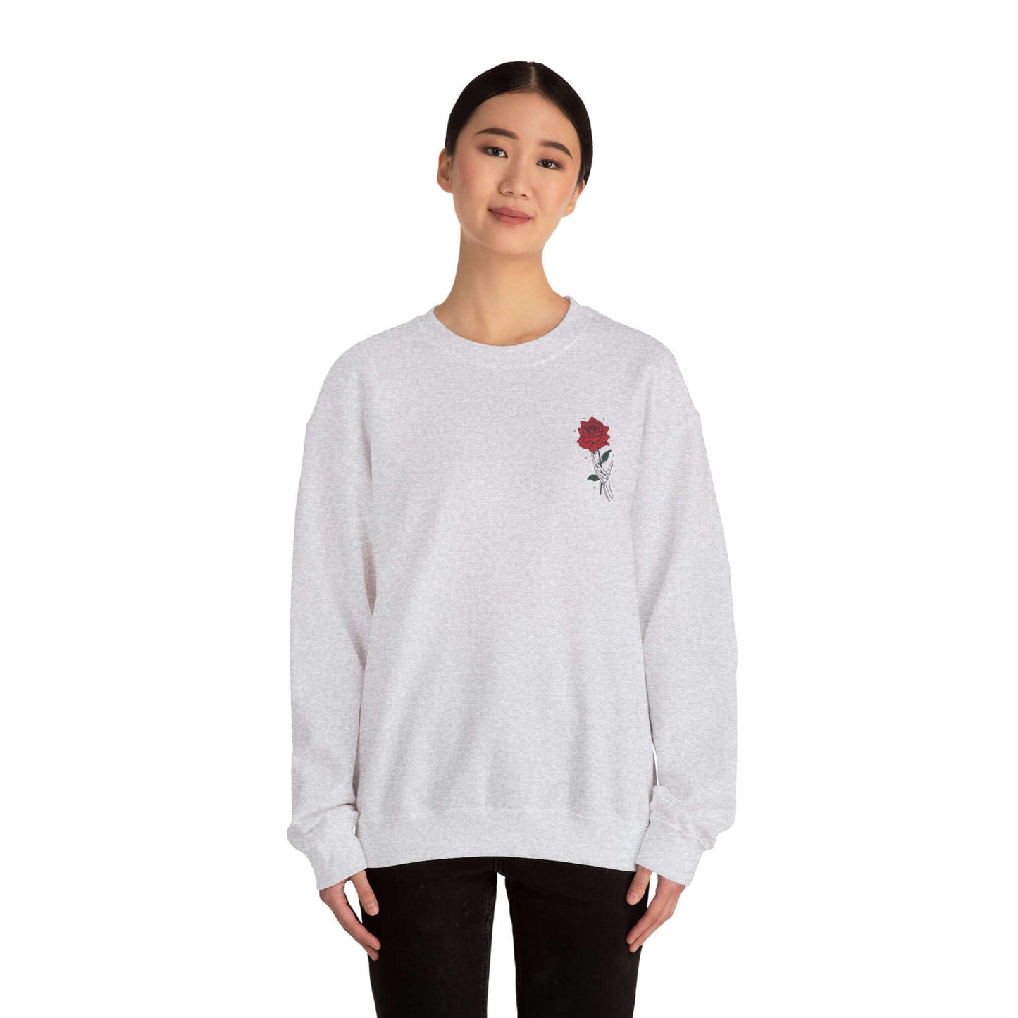 Woman wearing DRAMA Lovers Crewneck