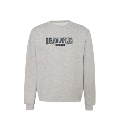 DRAMA CLUB Chicago Embroidered Crewneck - Gray