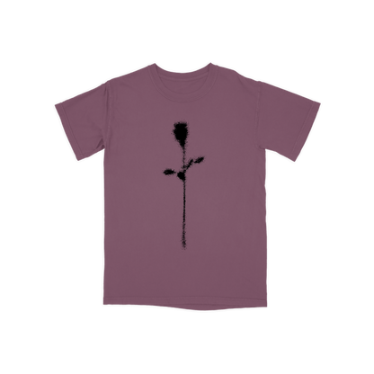 FADED ROSE TEE - BERRY