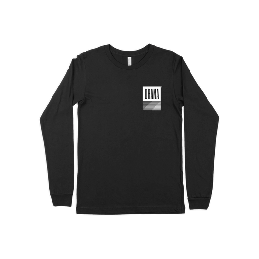 Front side view of DRAMA Rose Long Sleeve Tee